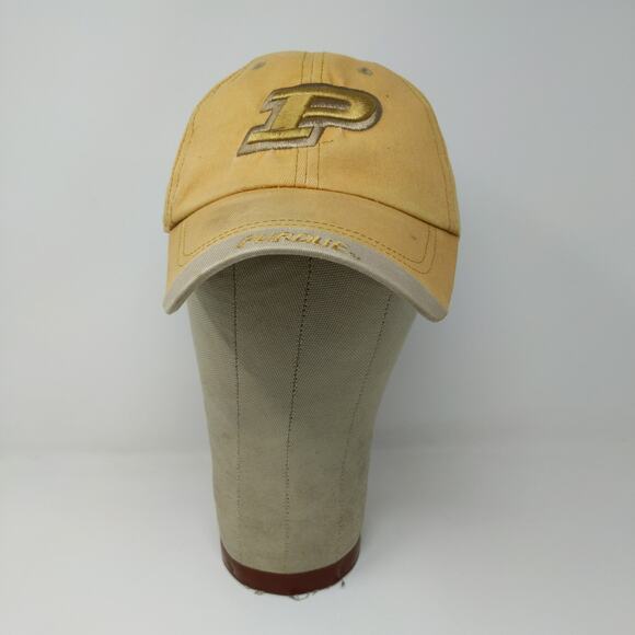 Captivating Headgear Purdue Boilermakers Embroidered Slideback Hat Tan - Picture 2 of 11